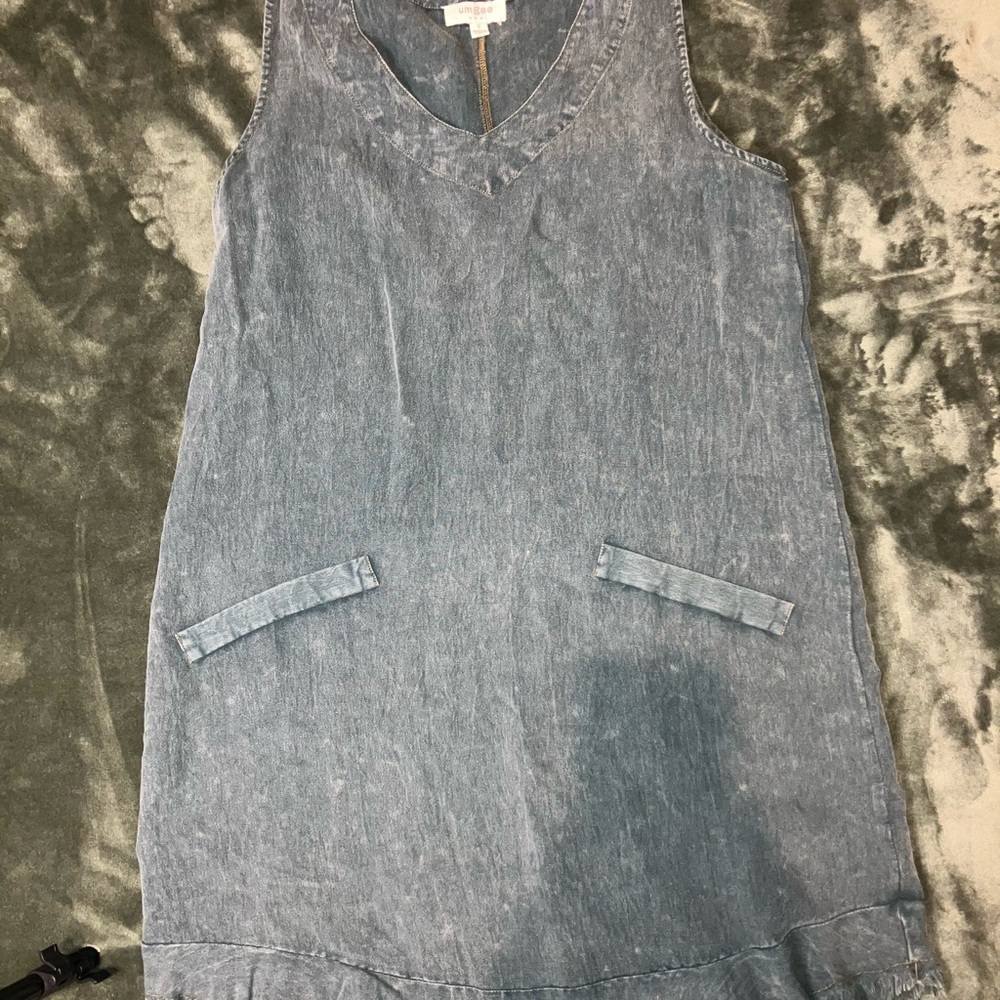 Umgee Blue V-Neck Top
